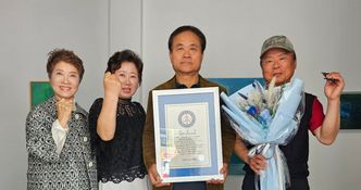 자연돌 새 모양 돌 공예품(‘돌담새’) 최다 제작